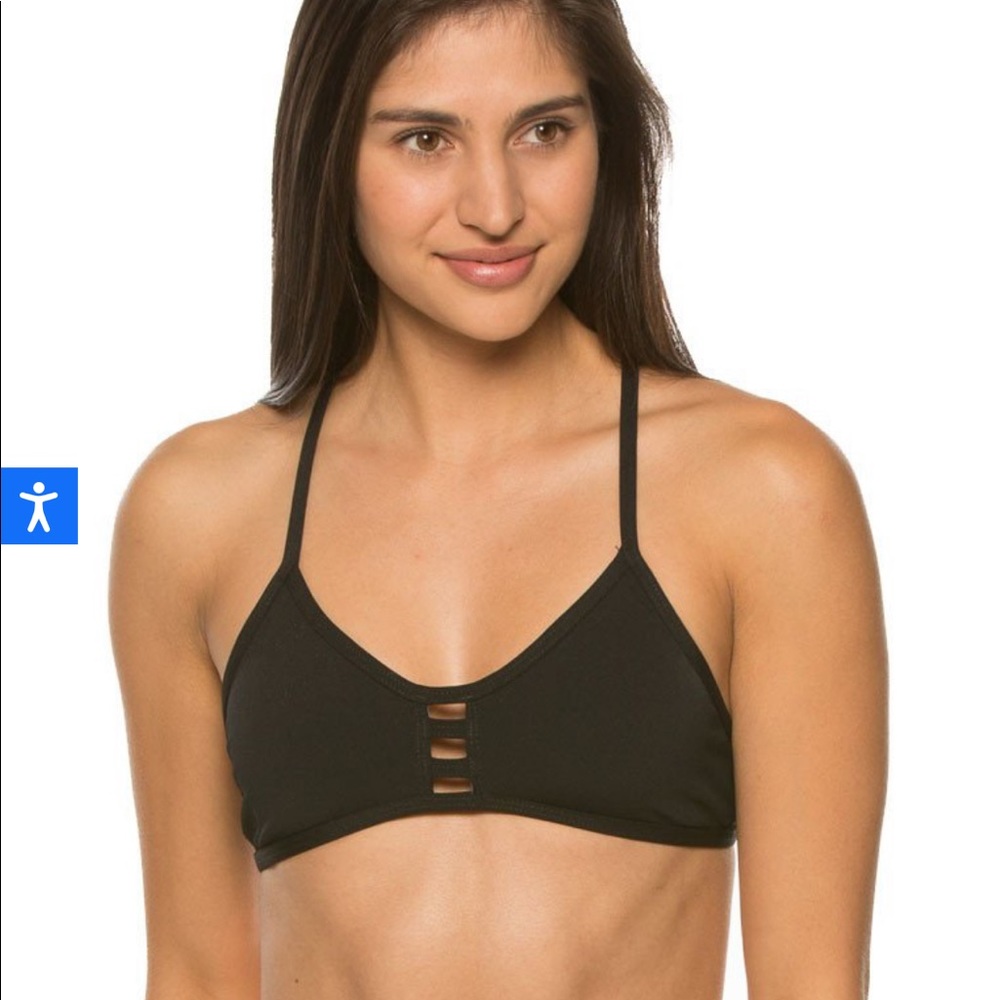 Jolyn Size Small Tomcat Black Bikini Top